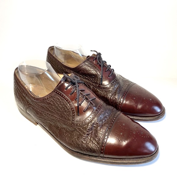 Moreschi Other - MORESCHI Luxury Italian‎ Peccary Calf Cap-Toe Oxford Brogue Shoes Exotic 11.5